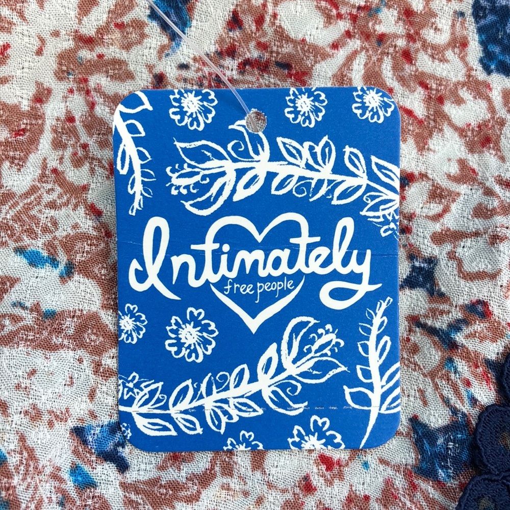 Free People Blue Black Morning Sun Slip Mini Dress - Picture 6 of 6